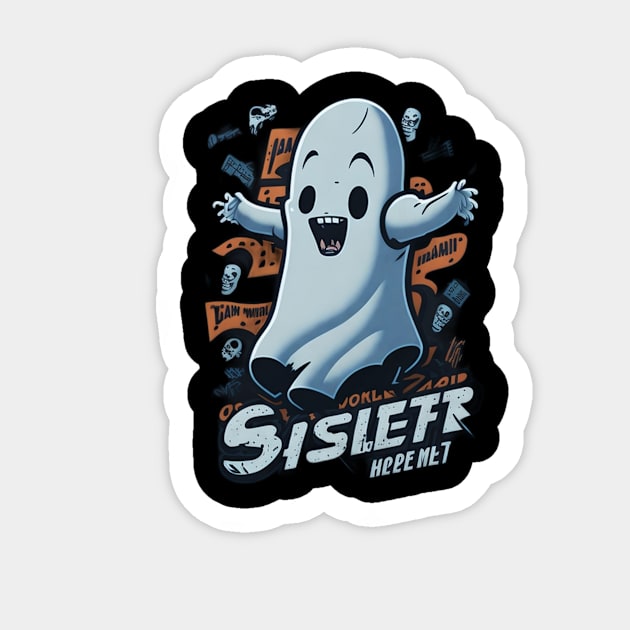 this is some boo sheet Casper Sticker by Rizstor